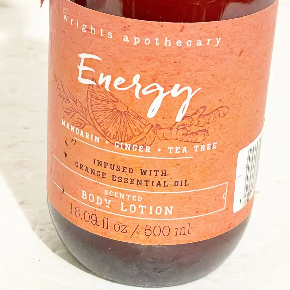 Wrights Apothecary Energy Lotion Manadarin Ginger Tea Tree With Essential‎ Oil